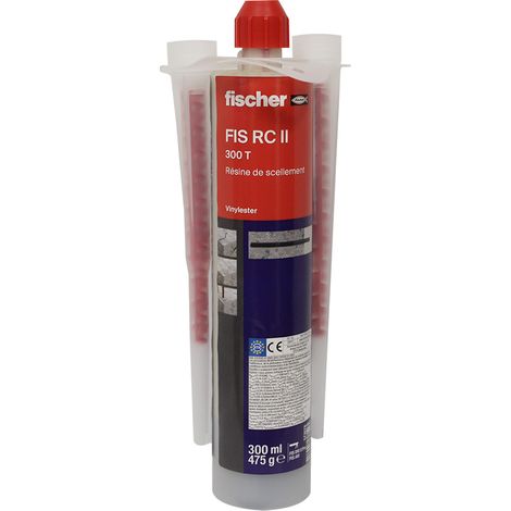 Fischer – Résine hybride de scellement chimique 300ml – Pour béton armé – Utilisation de -10°C à +40°C – Évaluation ETE 100 ans - II 300 T