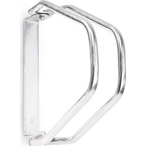 Râtelier vélo VTT H x l x P: 32,5 x 9 x 28,5 cm système range-vélo Parking support pour 1 vélo Métal fixation au sol ou murale porte-vélo, argent (1/5)