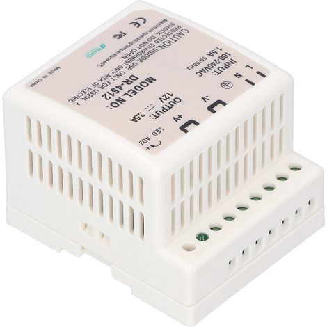 Alimentation LED sur Rail DIN 12V 45W Régulée Réglable pour Armoire Électrique (1/5)