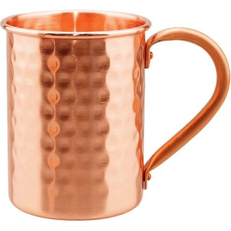Mug vintage en cuivre pur de 400 ml, mug à lait/café en cuivre pur martelé épais, service à thé/à boissons fait main (1/5)