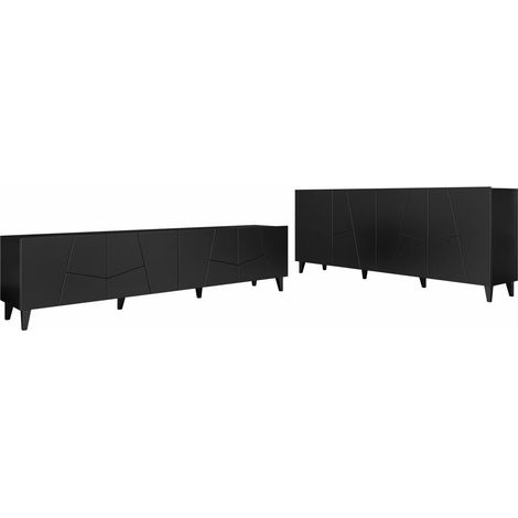 Conjunto de salón Charlotte 182, Negro