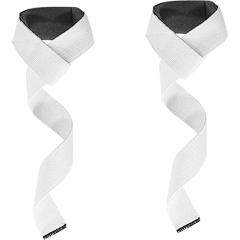 Cinturón de levantamiento de pesas - Muñequeras de nylon unisex para sentadillas profundas, levantamiento de potencia y entrenamiento de fuerza (blanco) (1/5)