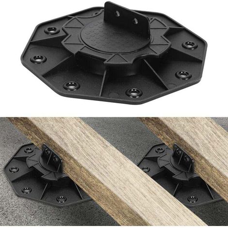 Socle de terrasse réglable, palier de sol réglable en hauteur 18-30 mm - palier de planche - palier de planche de terrasse - bois