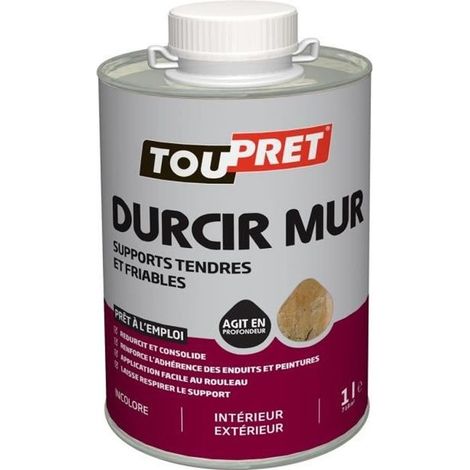 Sous-couche incolore - TOUPRET - 1 L - Renforce l'adhérence - Application facile - Rendement 8 m²