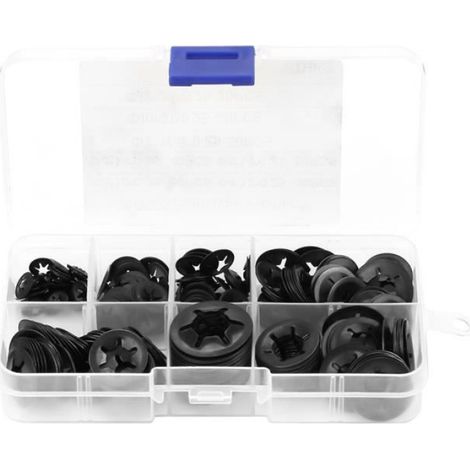 Rondelle De Blocage - Acier Au Manganèse - 260 Pièces - Pour Fixation Mécanique - 3x9 À 12x25 Mm (1/4)