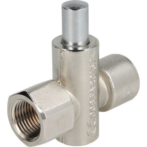 Robinet à bouton-poussoir pour manomètre gaz 1/2''