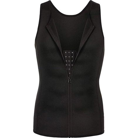 Gilet De Compression Homme En Néoprène Avec Fermeture Éclair Pour Fitness Et Perte De Poids - Taille Unique (1/5)