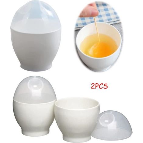 Pocheuse à œufs Au Micro-Ondes,Cuiseur à Oeuf,Coquetiers Cuits à La Vapeur,Fabricant d'oeufs pochés,Tasse à œufs,pour petit-déjeuner (1/4)