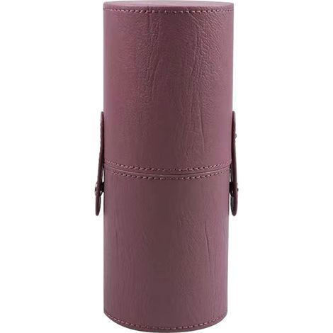 Boîte De Rangement Pour Pinceaux À Maquillage - Cuir PU - Fermoir Intégré - 20 x 8 cm - Blanc Noir Violet Jaune - 1 Pièce (1/5)