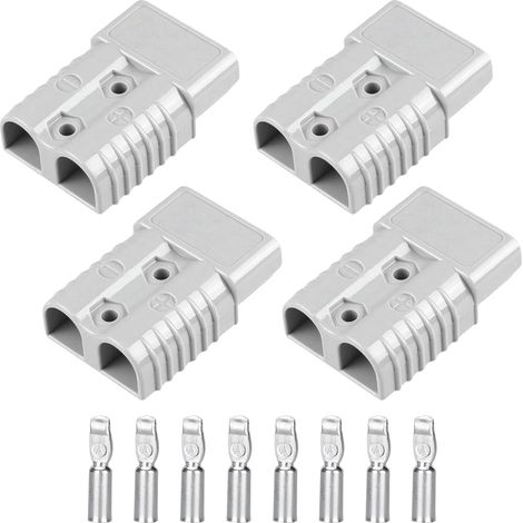 4 Pièces Connecteur Batterie, 175A Prise Rapide, Cuivre Argenté, Pour Voiture, Camping-Car, Moto
