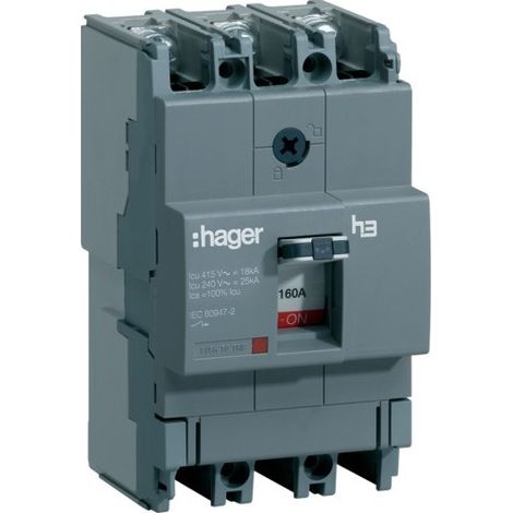 Disj.x160 3P 18kA 160A fixe - APPAREILLAGE DE TETE HAGER HDA160L