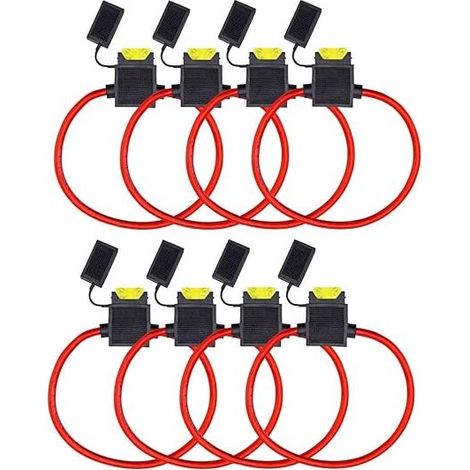 8er-Packung wasserdichte 12V 14AWG 20A0 Kfz-Motor-Flachsicherungshalter (1/5)