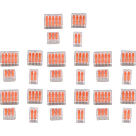 Lot de 40 connecteurs de fils compacts, bloc de jonction rapide 250V 32A pour épissure électrique (1/5)