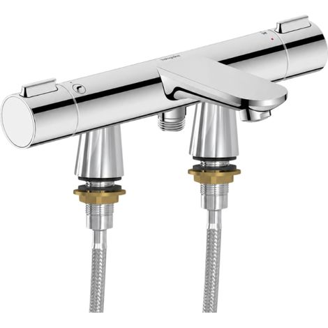 Mitigeur baignoire thermostatique DURAVIT Wave avec colonnettes Idro'Flex (1/3)