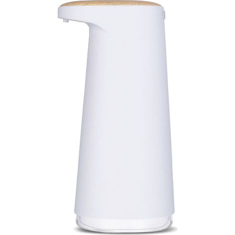 Distributeur de savon automatique à capteur, blanc, pour savon liquide, installation murale ou sur plan de travail, distributeur sans contact pour salle de bain et cuisine (1/5)