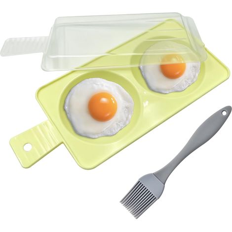 Pocheuses à œufs Micro-Ondes, Double Cavité Cuiseur Oeuf Sans-Bpa (1/5)