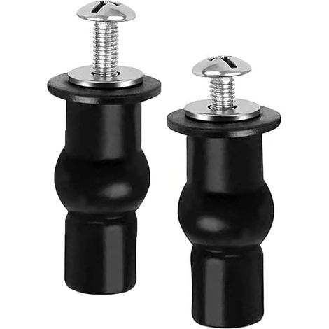 2 Pièces Fixation Abattant WC,Fixation Cuvette WC,Fixation Abattant WC Universel,pour Siège de Toilette,Matériau en Caoutchouc (1/5)