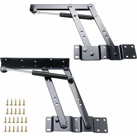 2 Pcs Charniere Table Basse Relevable,Heavy Duty Mecanisme Table Basse Relevable,Lift Up Ressort Charnière pour Table Basse (1/4)