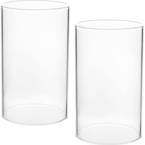 Cloche en Verre pour Bougie, 2 Pièces, Coupe-Vent, Décorative (1/5)