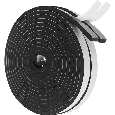 Joint Porte Mousse Adhésif, Isolation Fenêtre, EPDM 10x20mm, 2x5 m (1/5)