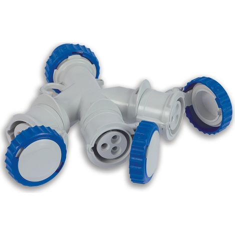 Fanton ADATTATORE INDUSTRIALE CEE TRIPLO IP67 2P+T spina/3 prese CEE