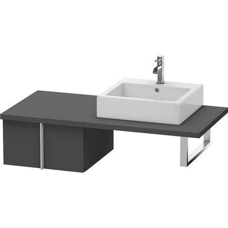 Duravit Vero Vanity unit para consola, 6558, 1 extraíble, 500mm, Color (frente/cuerpo): Grafito Mate Decoración - VE655804949