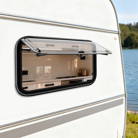 Fenêtre d'exposition 70x40cm pour camping-car avec moustiquaire (1/5)