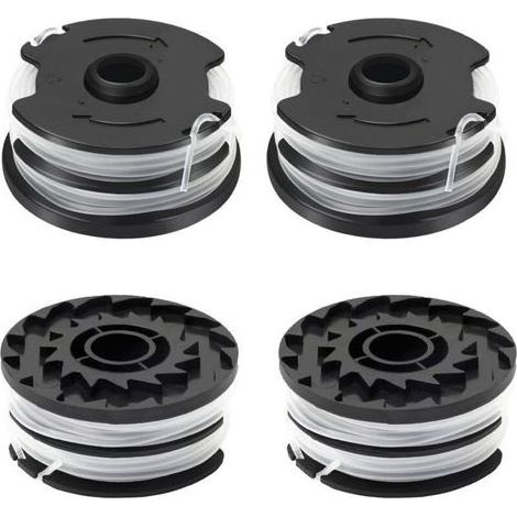 4 pièces Bobine de fil de coupe pour Parkside PRTA 20-Li A1/B1/B2/C3, PRT 300 A1, PRT 550 A1/A3, diamètre : 1,6 mm, longueur : 8,3 m, bobine TLP-01 (4 bobines + 1 capuchon) (1/5)