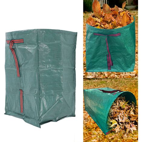 Bolsa de jardín multiusos con dos asas de transporte – material PP resistente, capacidad de 200 l, semicircular e impermeable – incluye guantes de jardinería (1/5)