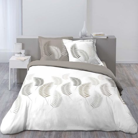 Housse de couette 240 x 220 cm en microfibre de flanelle Goyave (1/3)