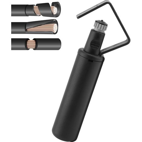 Abisolierzange mit 3 Schneidmodi, verstellbarer Kabelzange, robuster Stahlklinge, zum Abisolieren und Schneiden von Drähten, ideal für Kabel von 19 bis 40 mm² (1/5)