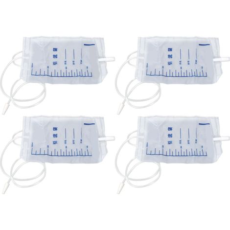 Lot de 25 poches de drainage urinaire en latex naturel, anti-odeurs et anti-fuites, jetables, pour homme âgé, 1000 ml (1/5)