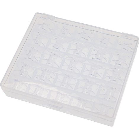 vhbw scatola compatibile con Brother BM2800, BM2700AS, BM2700, BC2500 bobine per macchine da cucire - incl. rocchetti, plastica (1/3)