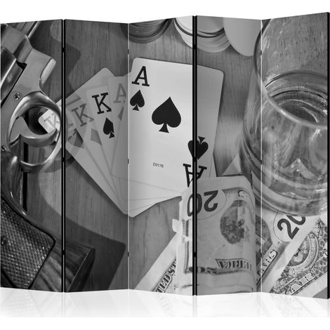 Paravento - Cards: black and white II [Room Dividers] - 225x172 (1/4)