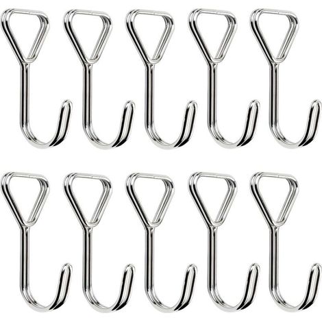 10 Pcs Crochets en Spirale, Tendeur Crochets Acier Inoxydable, Sandow Elastique Crochets, Tendeurs Elastique Crochets, pour Tentes, Vélos, Fixation De Bagages, Crochets De Fixation (1/5)