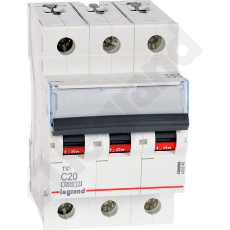 Disyuntor 3P C 20A 6kA CA S303 TX3 403546