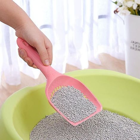 Pelle à litière pour chat, creuse et légère, Portable, avec poignée en plastique, 3 pièces (1/3)