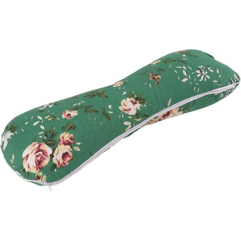Oreiller cervical amovible à motif floral, garni de sarrasin vert, pour la maison. (1/5)