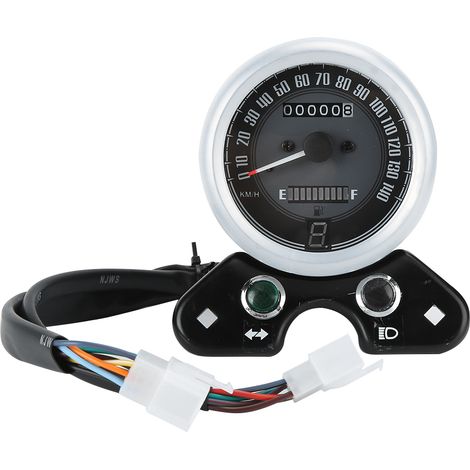 Compteur de vitesse rétro LED multifonction pour moto, jauge à carburant, adapté CG125 (1/5)
