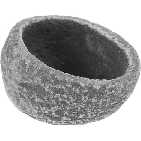 Comedero de resina para reptiles, recipiente multifuncional para terrario para lagartos, recipiente duradero agua comida reptiles, fácil limpiar (1/4)