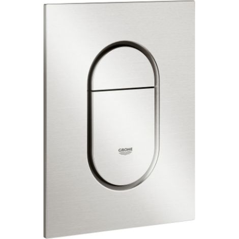 Grohe Arena Cosmo Small Flush Plate Supersteel - 37624DC0 - Modern Bathroom Accessory