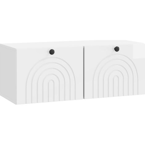 Wall-Mounted TV Cabinet High Gloss White 78.5 x 31 x 30 cm vidaXL