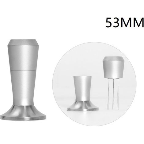 Tamper Café - Distributeur Niveauur Café - 51 mm 53 mm 58 mm - Aluminium Acier Inoxydable - Pour Machine À Expresso - 1 Pièce (1/5)
