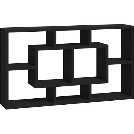 Maison Exclusive - Wandregal mit 8 Fächern Schwarz (1/5)