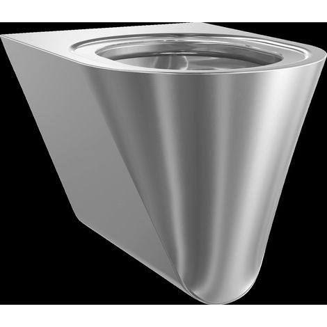 KWC T-WC, HEAVY DUTY, inox, montage mural, 360x350x500 mm, sans abattant (1/2)
