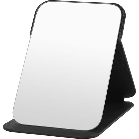 Miroir de Maquillage, Portable Table Miroir Pliable Super HD Multi Angle Pliant en Cuir PU Facile à Transporter , 16.5x11cm