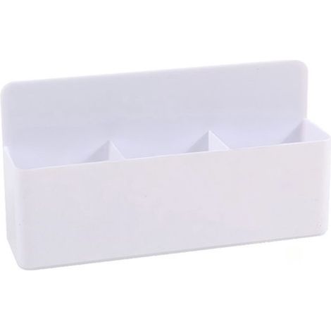 Caja de almacenamiento,Organizador magnético,3 compartimentos,Soporte para nevera/pizarra blanca,Bandeja para bolígrafos,21 x 11 x 5,2 cm (1/5)