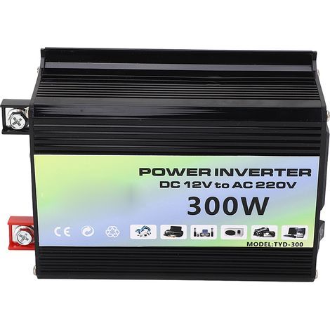300-W-Wechselrichter, 1 Universalsteckdose, 2 USB-Anschlüsse, intelligente Kühlung, modifizierte Wellentechnologie, Kfz-Wechselrichter, DC 12 V auf AC 220 V (1/5)