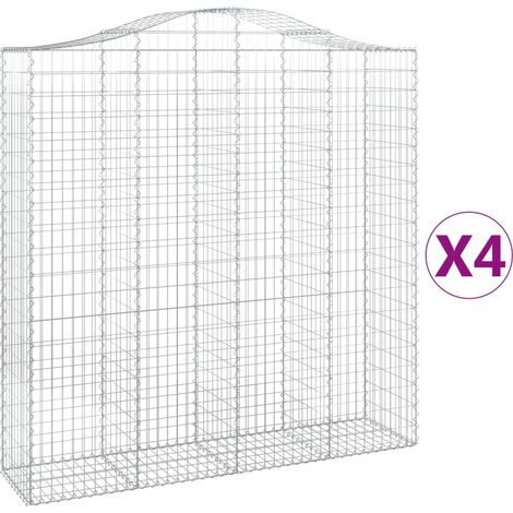 Maison Exclusive - Gabionen mit Hochbogen 4 Stk. 200x50x200/220cm