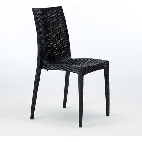 Sedia rattan bistrot antracite senza braccioli 2Pz (1/3)